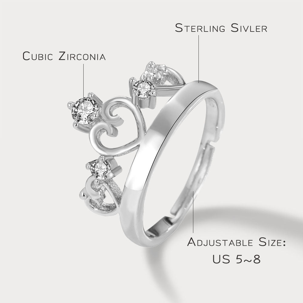 Fairytale Princess Cubic Zirconia Ring in Sterling Silver