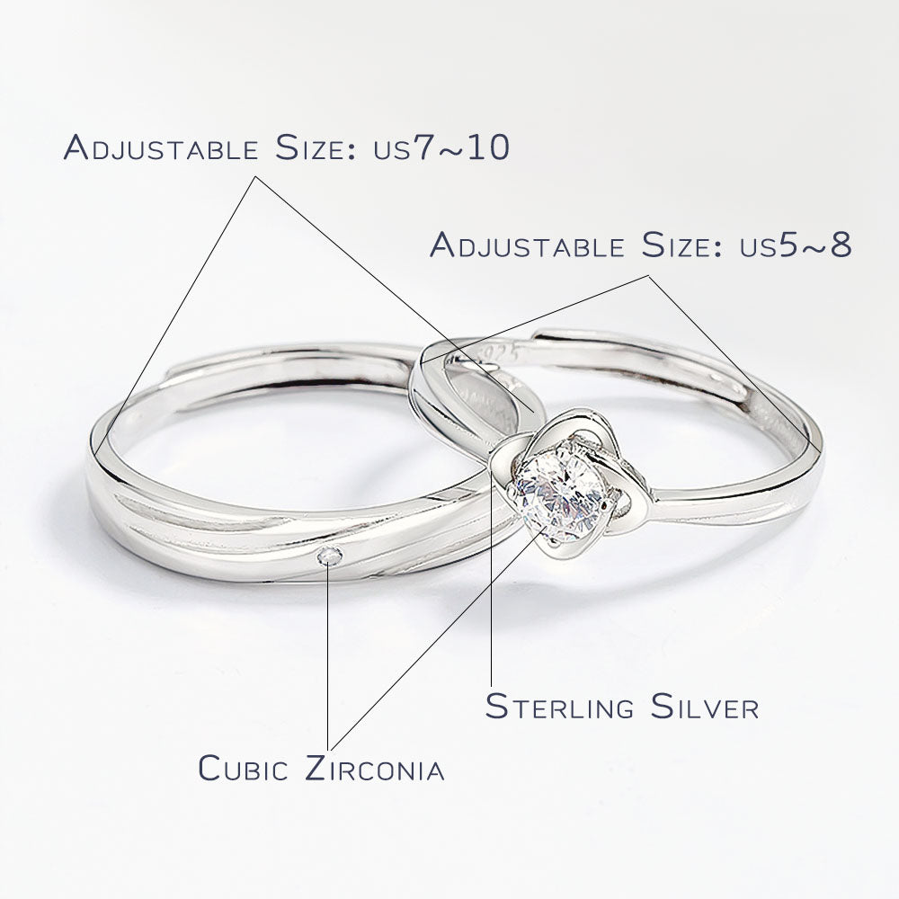 Cubic Zirconia Wedding Ring in Sterling Silver