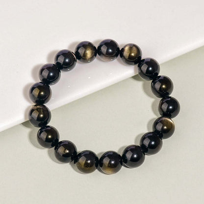 Golden Sheen Obsidian Bracelet - Protection