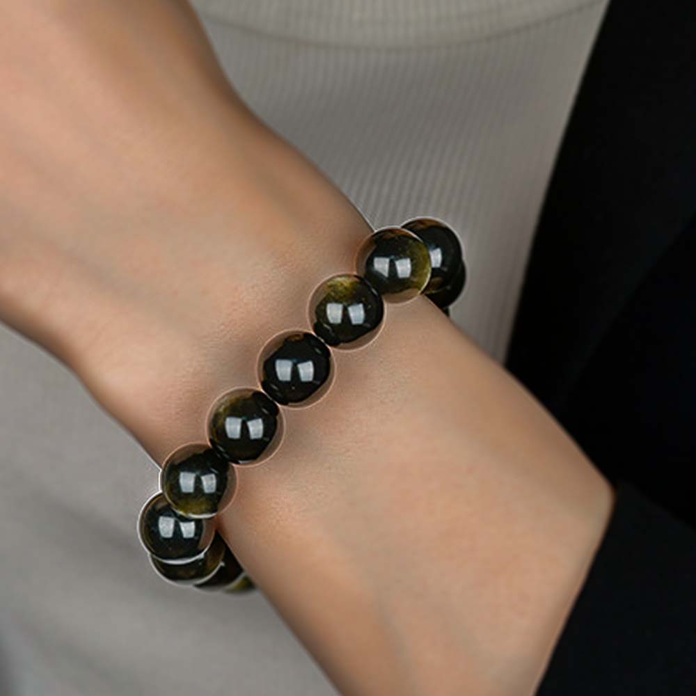 Golden Sheen Obsidian Bracelet - Protection