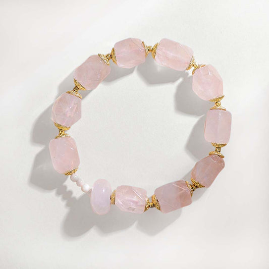 Rose Quartz Healing Crystal Bracelet - Romantic Relationship