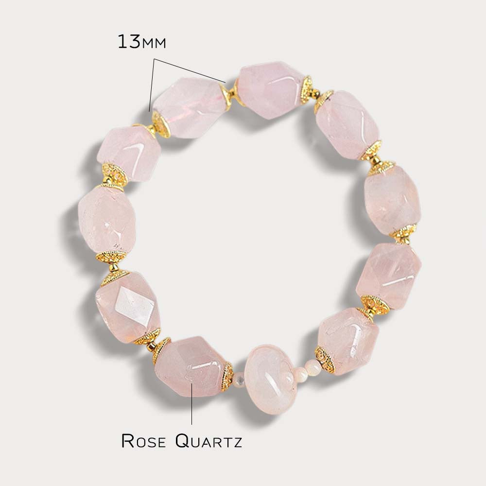 Rose Quartz Healing Crystal Bracelet - Romantic Relationship