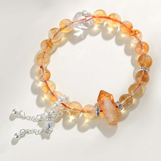 Natural Stone Healing Crystal Bracelet - Prosperity