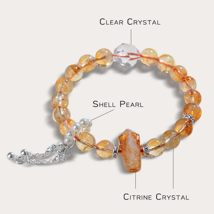 Natural Stone Healing Crystal Bracelet - Prosperity