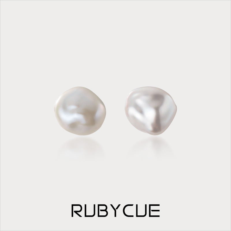 Sterling Silver Baroque Freshwater Pearl Stud Earrings